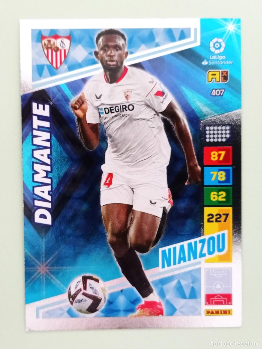Cromos de F&uacute;tbol: ADRENALYN XL 2022-2023 (N&ordm; 407 NIANZOU - SEVILLA F.C.) (DIAMANTE)