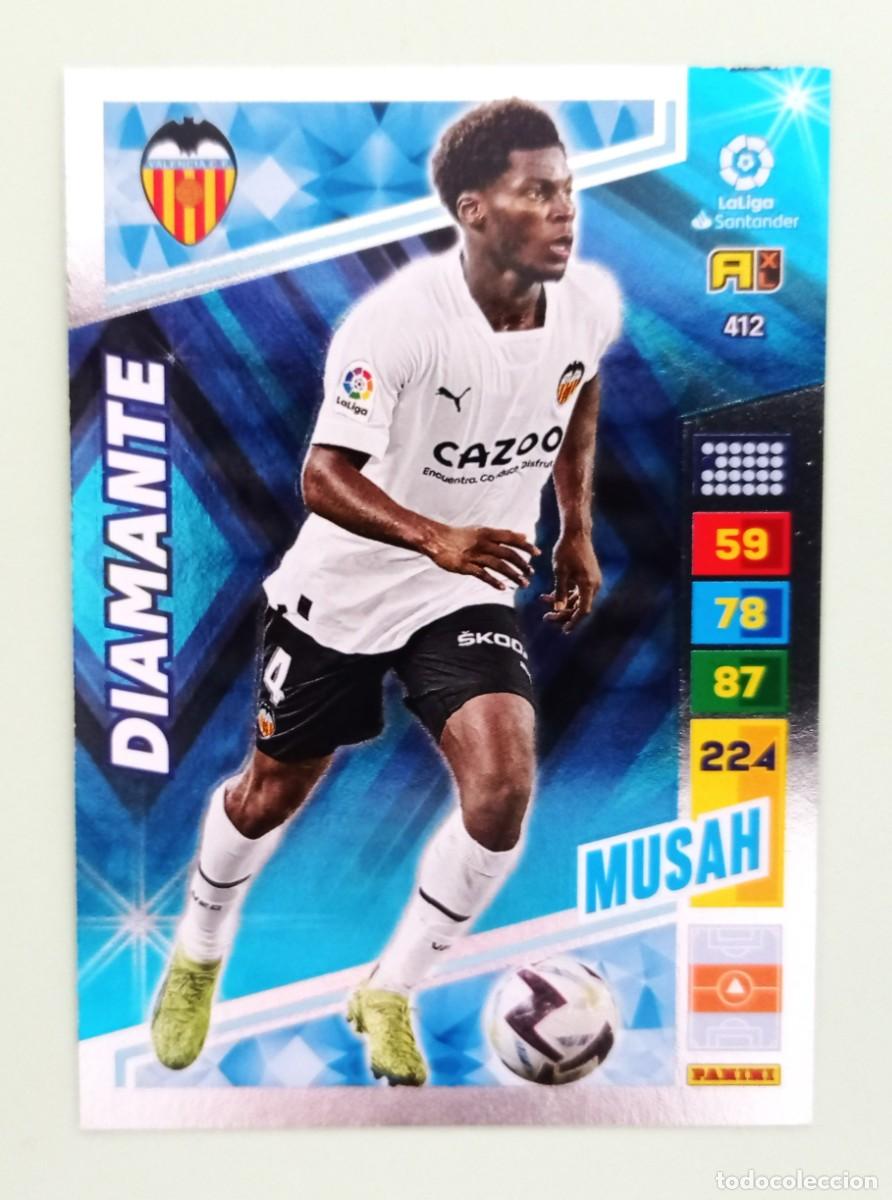 Figurine di Calcio: ADRENALYN XL 2022-2023 (N&ordm; 412 MUSAH - VALENCIA C.F.) (DIAMANTE)