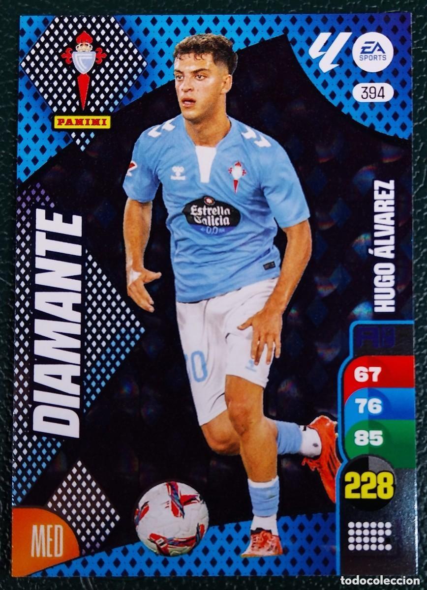 Cromos de F&uacute;tbol: 394 HUGO ALVAREZ CELTA DE VIGO DIAMANTE FICHAS ALBUM ADRENALYN XL 2024 2025 24 25