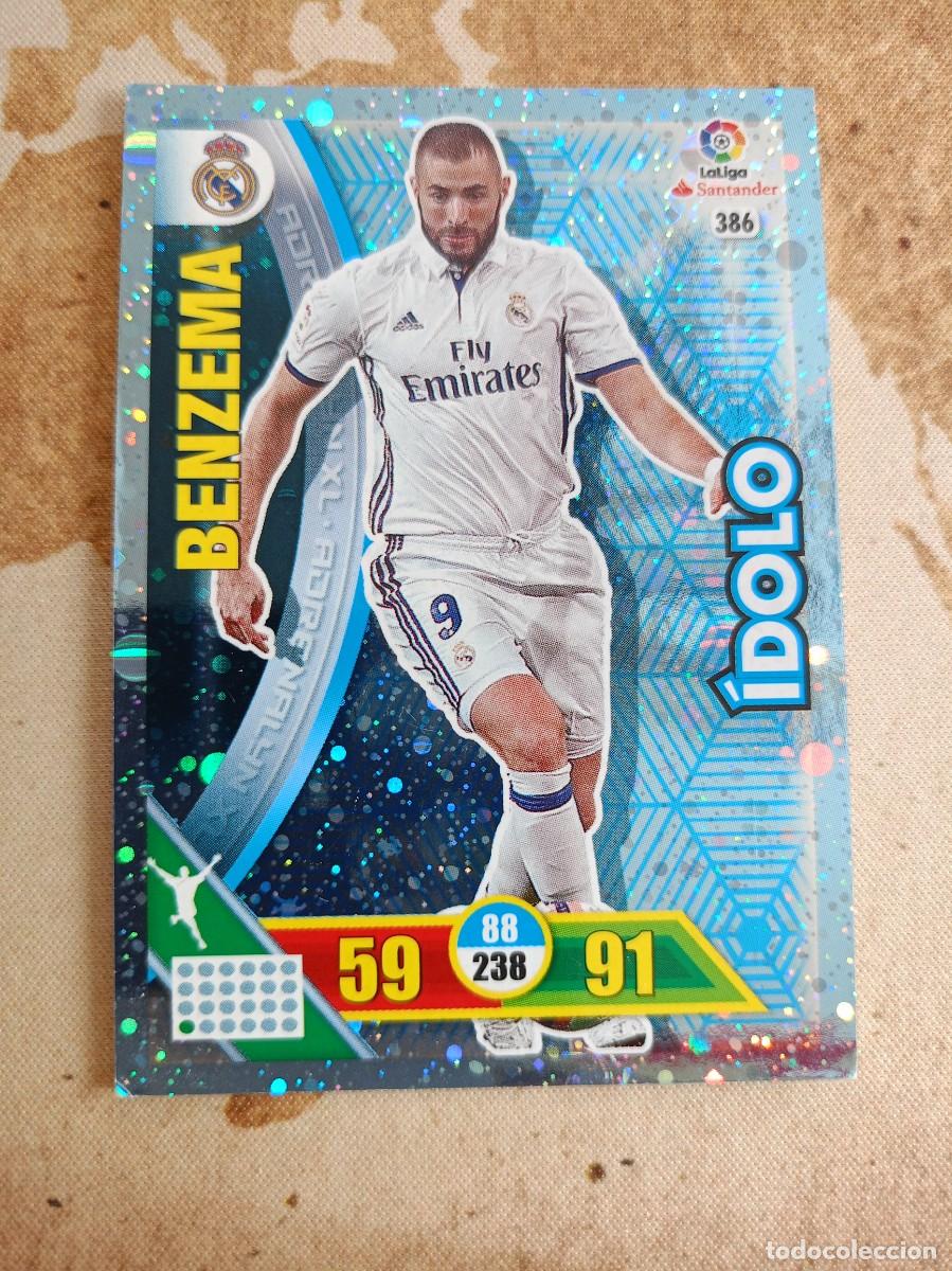 Cromos de F&uacute;tbol: # &Iacute;dolo 386 BENZEMA Adrenalyn 2016-17