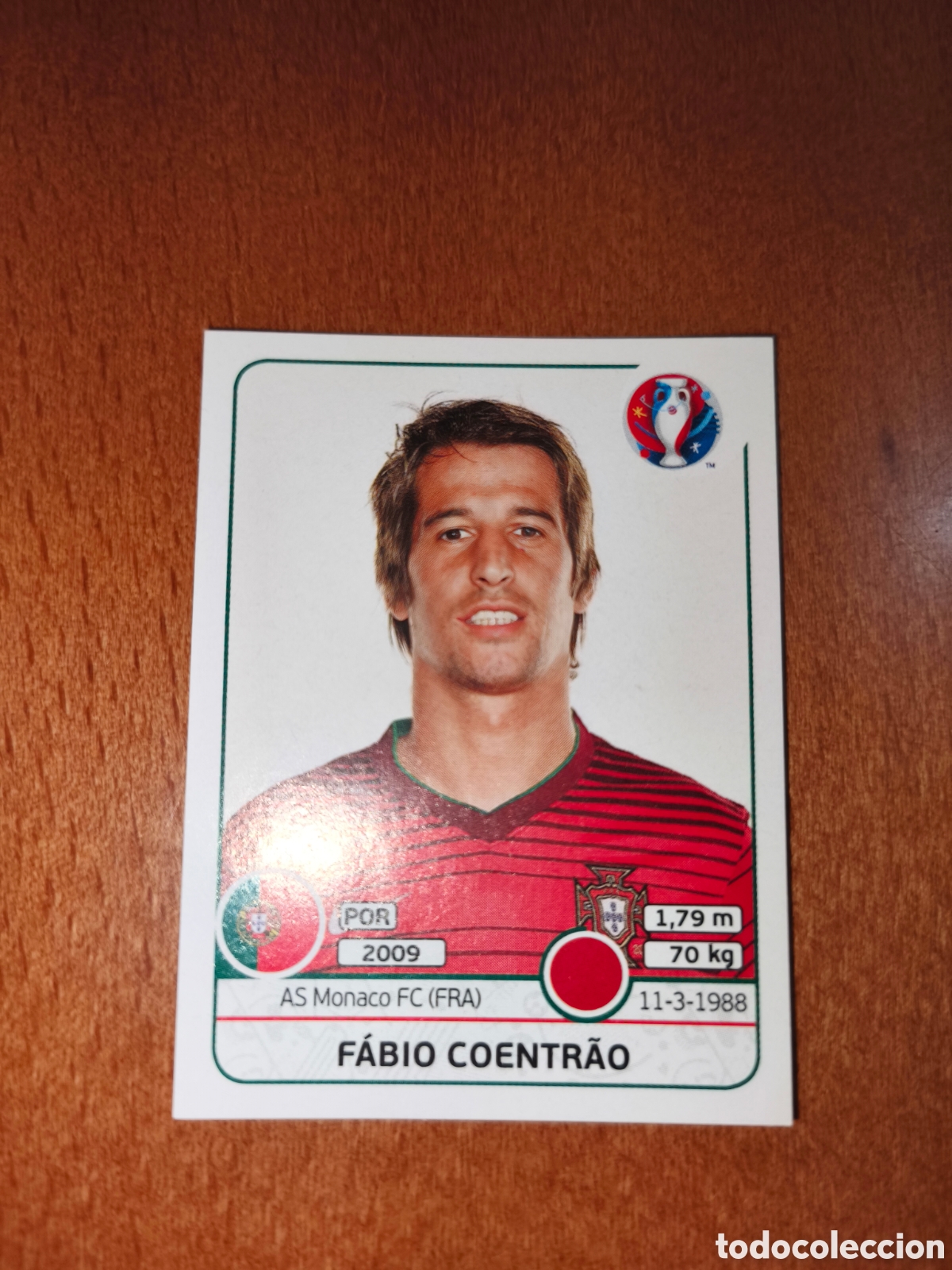 Cromos de F&uacute;tbol: Fabio Coentrao n&deg;582 UEFA Euro 2016 Portugal