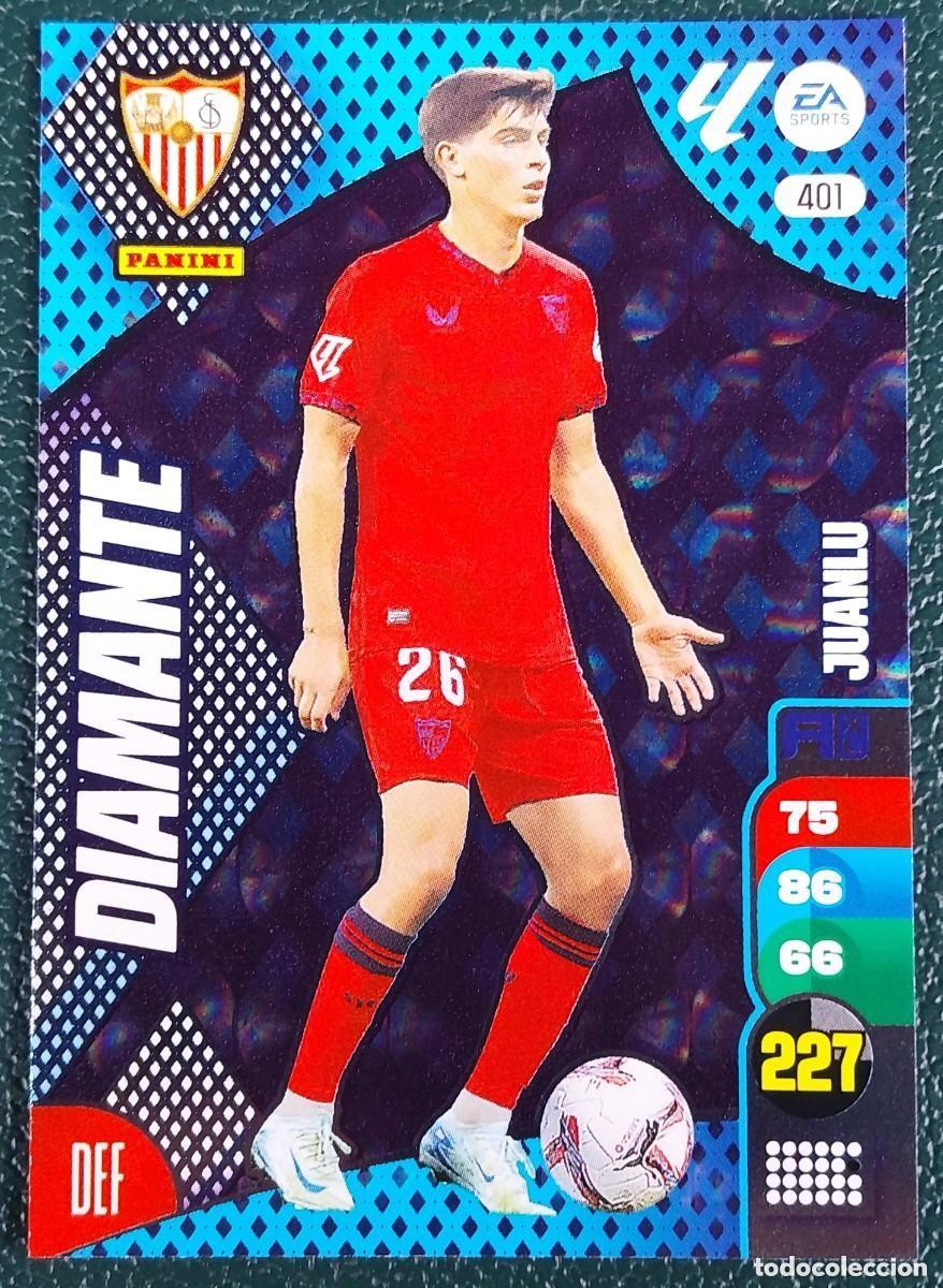 Cromos de F&uacute;tbol: 401 JUANLU SEVILLA FC DIAMANTE FICHAS ALBUM ADRENALYN XL 2024 2025 24 25