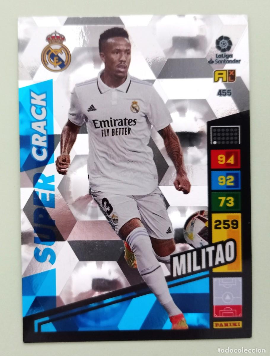 Cromos de F&uacute;tbol: ADRENALYN XL 2022-2023 (N&ordm; 455 MILITAO - REAL MADRID) (SUPER CRACK)