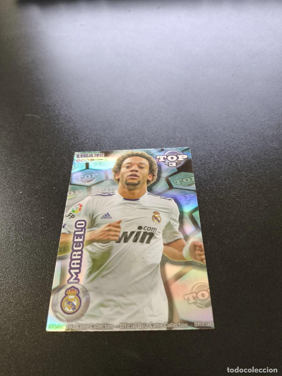 Cromos de F&uacute;tbol: 578 MARCELO REAL MADRID AZUL RAYAS TOP 5 MUNDICROMO LIGA 2011 2012 11 12 NO PANINI ESTE MEGACRACKS