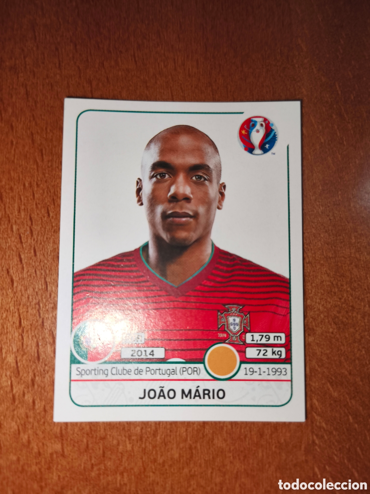 Cromos de F&uacute;tbol: Joao Mario n&deg;588 UEFA Euro 2016 Portugal