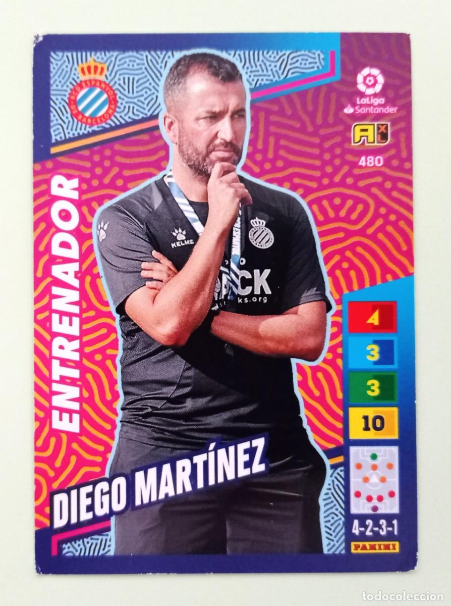 Cromos de F&uacute;tbol: ADRENALYN XL 2022-2023 (N&ordm; 480 DIEGO MART&Iacute;NEZ - R.C.D. ESPANYOL) (ENTRENADOR)