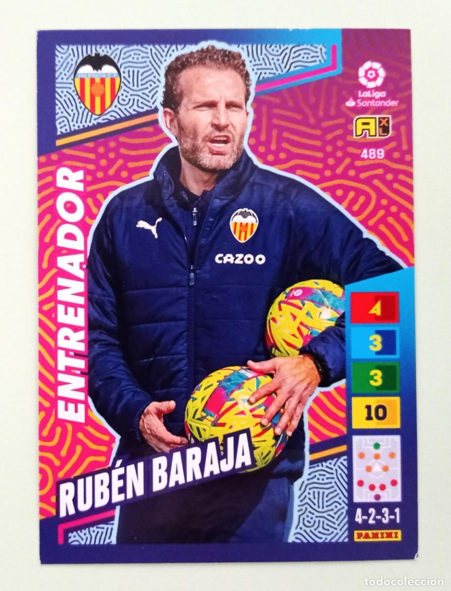 Figurine di Calcio: ADRENALYN XL 2022-2023 (N&ordm; 489 RUB&Eacute;N BARAJA - VALENCIA C.F.) (ENTRENADOR)
