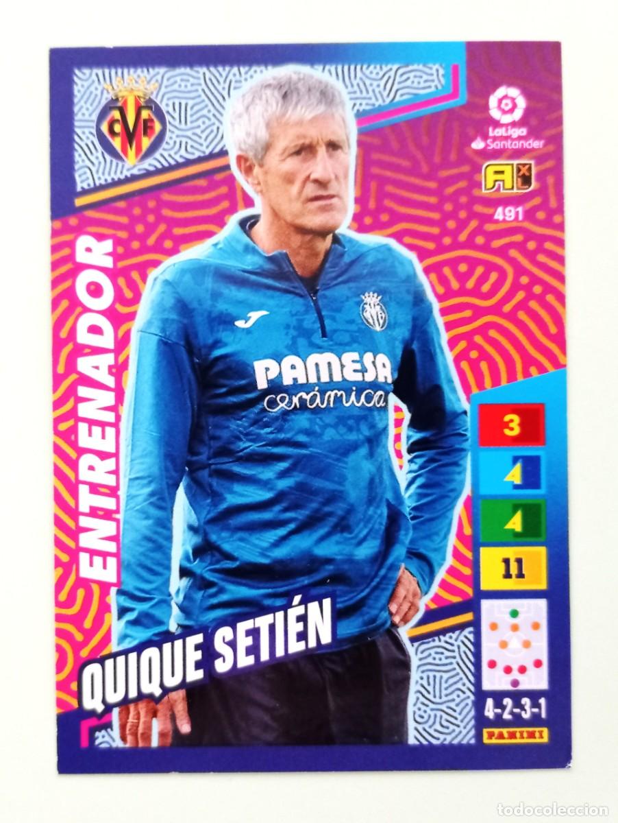 Figurine di Calcio: ADRENALYN XL 2022-2023 (N&ordm; 491 QUIQUE SETI&Eacute;N - VILLARREAL C.F.) (ENTRENADOR)