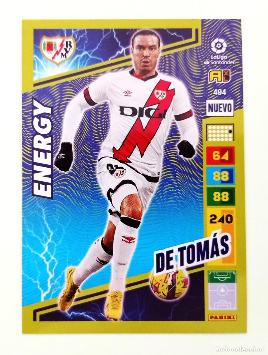 Figurine di Calcio: ADRENALYN XL 2022-2023 (N&ordm; 494 DE TOM&Aacute;S - RAYO VALLECANO DE MADRID) (ENERGY)