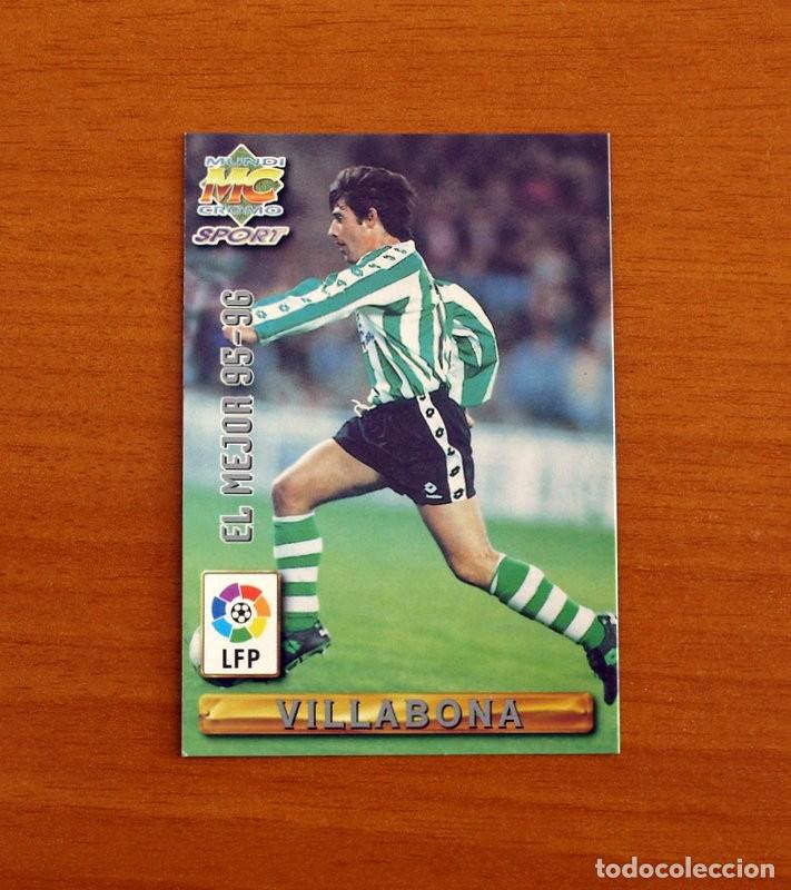 Figurine di Calcio: Real Betis -N&ordm; 416 Villabona El Mejor 95-96-Mundicromo Las Fichas de Liga de F&uacute;tbol 1996-1997-96-97