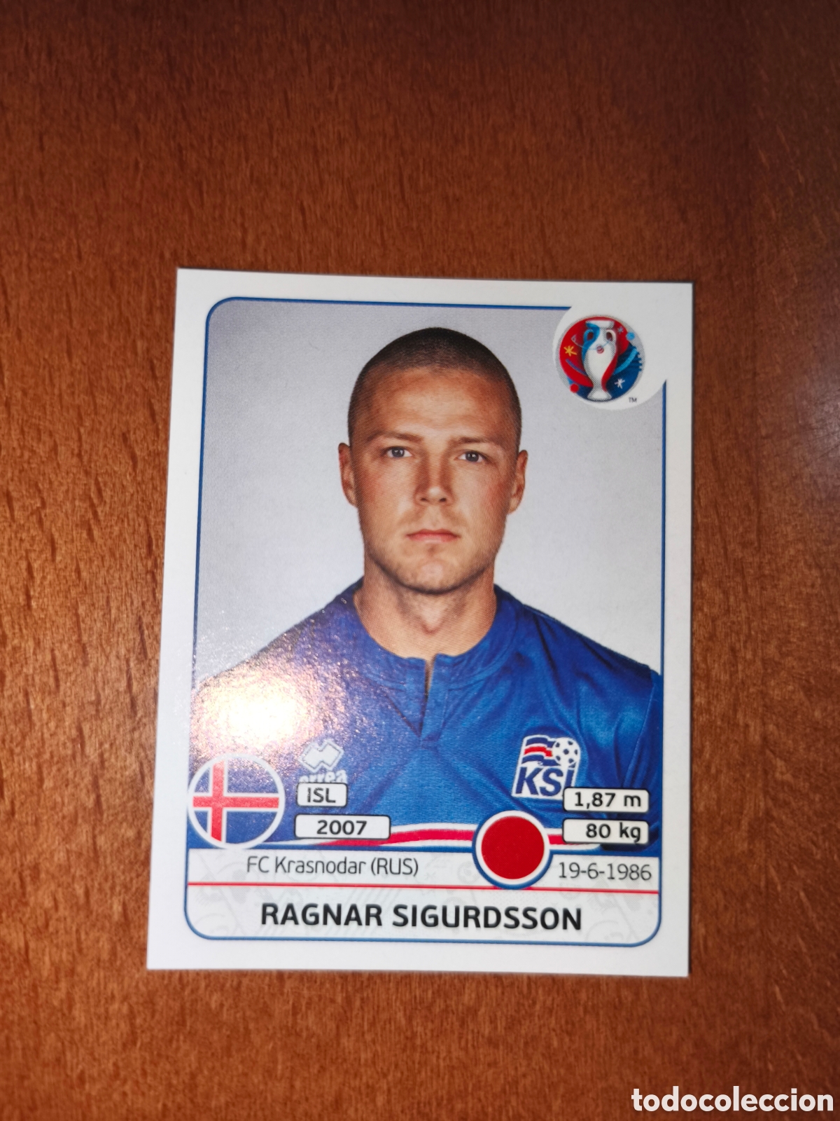 Cromos de F&uacute;tbol: Ragnar Sigurdsson n&deg;612 UEFA Euro 2016 Islandia