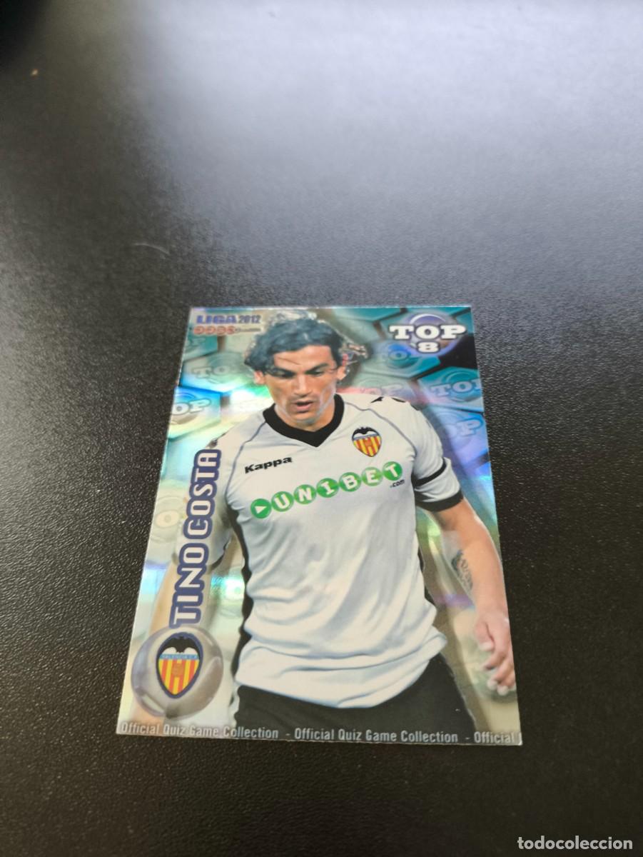 Cromos de F&uacute;tbol: 606 TINO COSTA VALENCIA AZUL RAYAS TOP 8 MUNDICROMO LIGA 2011 2012 11 12 NO PANINI ESTE MEGACRACKS