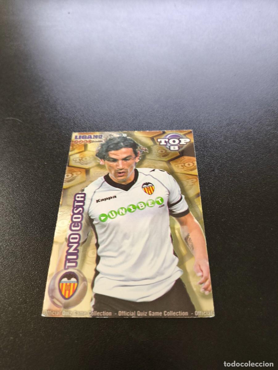 Cromos de F&uacute;tbol: 606 TINO COSTA VALENCIA DORADO TOP 8 MUNDICROMO LIGA 2011 2012 11 12 NO PANINI ESTE MEGACRACKS