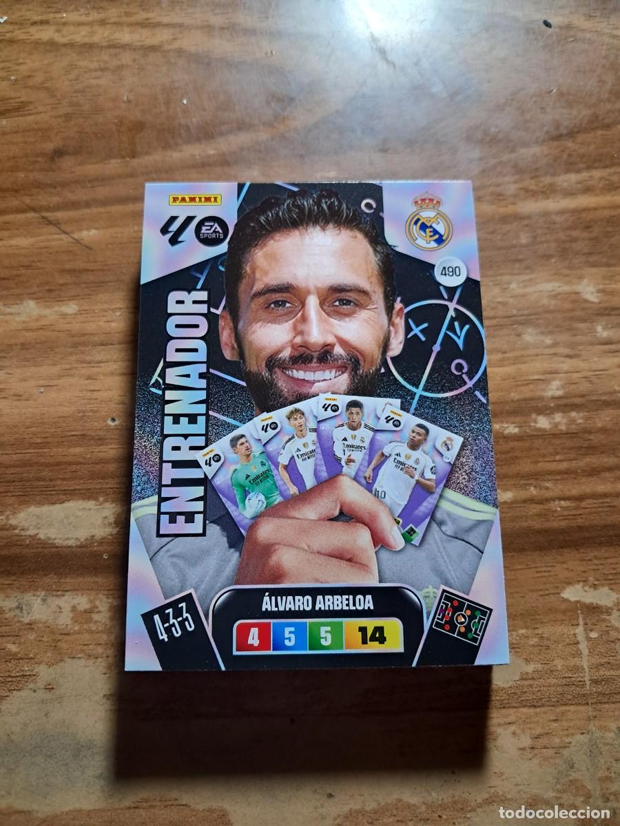 Cromos de F&uacute;tbol: CARD ADRENALYN XL TEMPORADA 25/26: ENTRENADOR &Aacute;LVARO ARBELOA (REAL MADRID), N&deg; 490