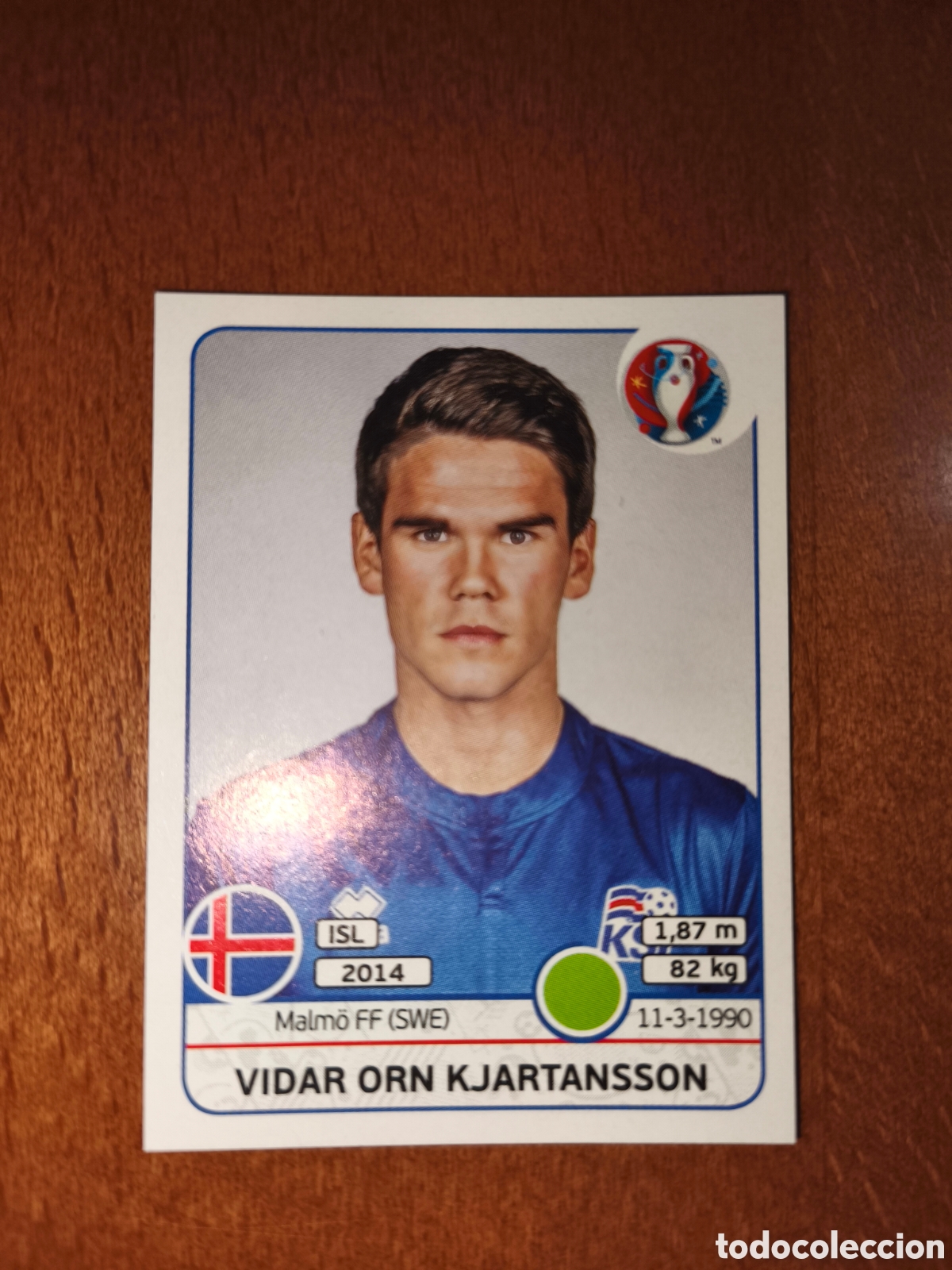 Cromos de F&uacute;tbol: Vidar Orn Kjartansson n&deg;625 UEFA Euro 2016 Islandia