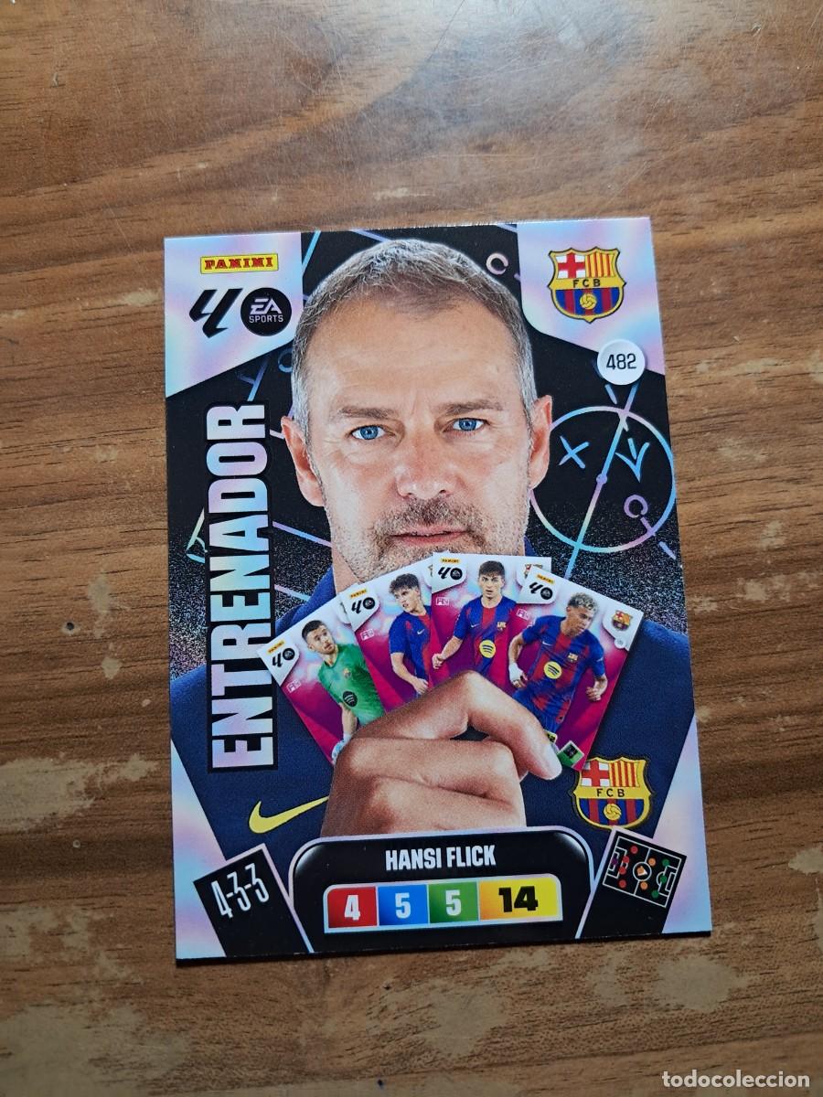 Cromos de F&uacute;tbol: CARD ADRENALYN XL TEMPORADA 25/26: ENTRENADOR HANSI FLICK (BARCELONA), N&deg; 482
