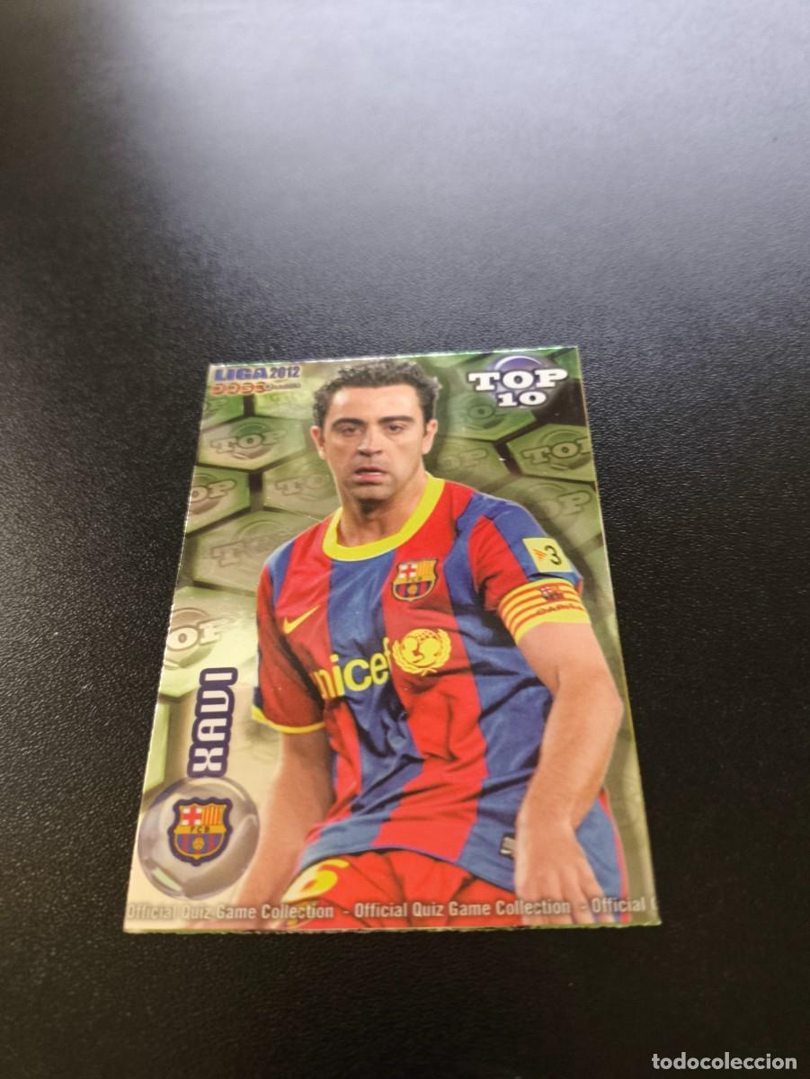 Cromos de F&uacute;tbol: 613 XAVI BARCELONA VERDE TOP 10 MUNDICROMO LIGA 2011 2012 11 12 NO PANINI ESTE MEGACRACKS
