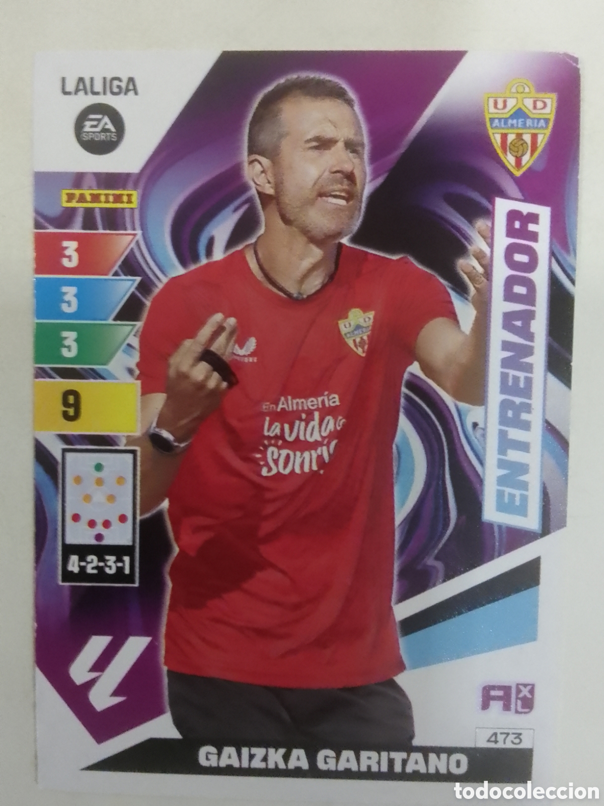 Cromos de F&uacute;tbol: Adrenalyn XL 2023-24 n&deg; 473 Gaizka Garitano &bull; Almeria.