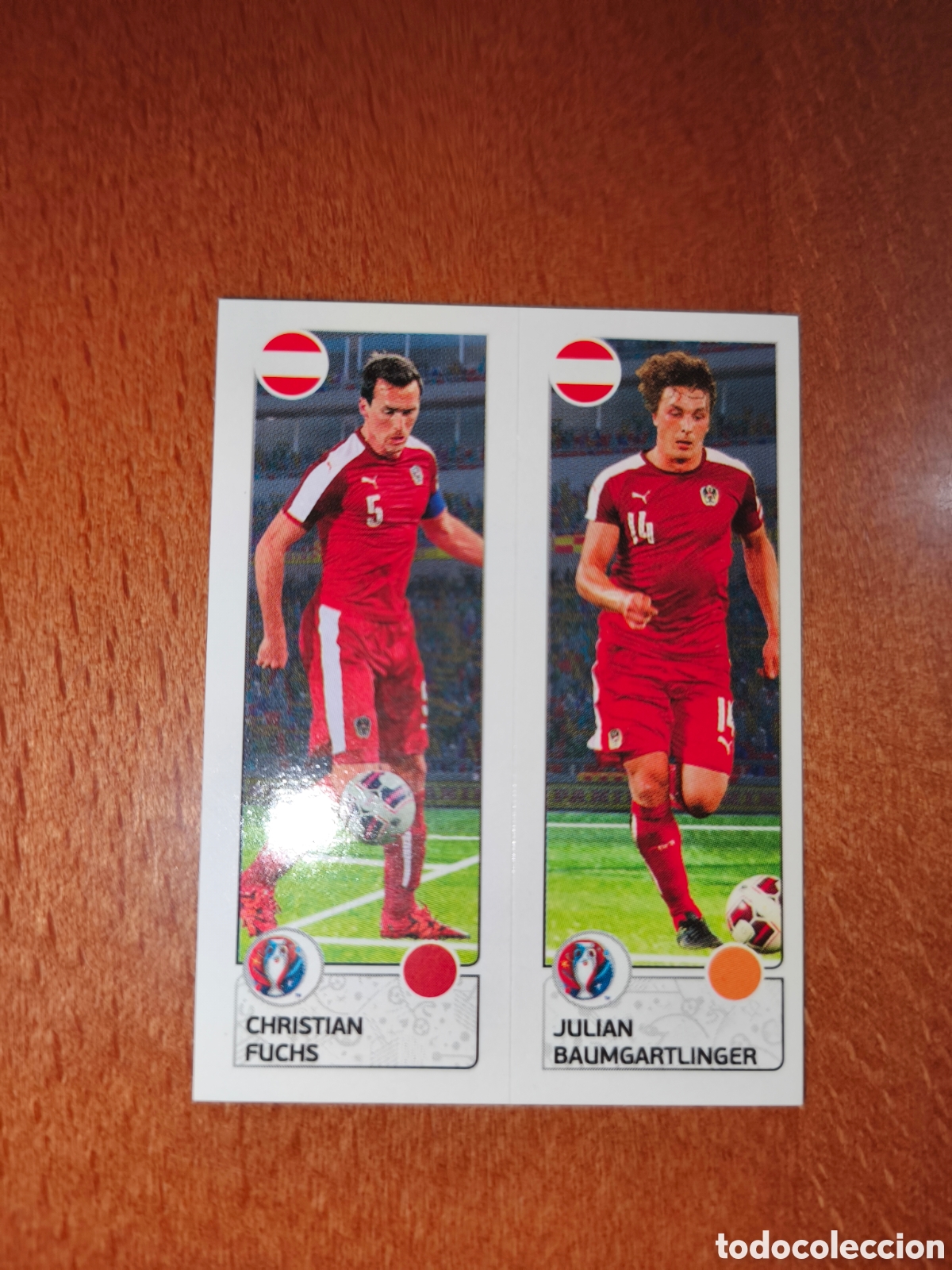 Cromos de F&uacute;tbol: Christian Fuchs/Julian Baumgartlinger n&deg;652 UEFA Euro 2016 Austria