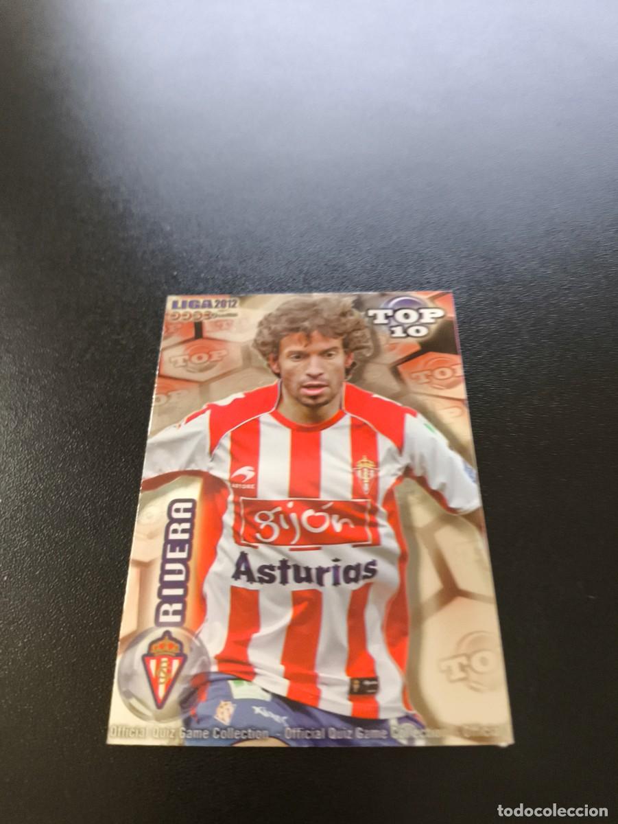 Cromos de F&uacute;tbol: 618 RIVERA SPORTING DE GIJON ROJO TOP 10 MUNDICROMO LIGA 2011 2012 11 12 NO PANINI ESTE MEGACRACKS