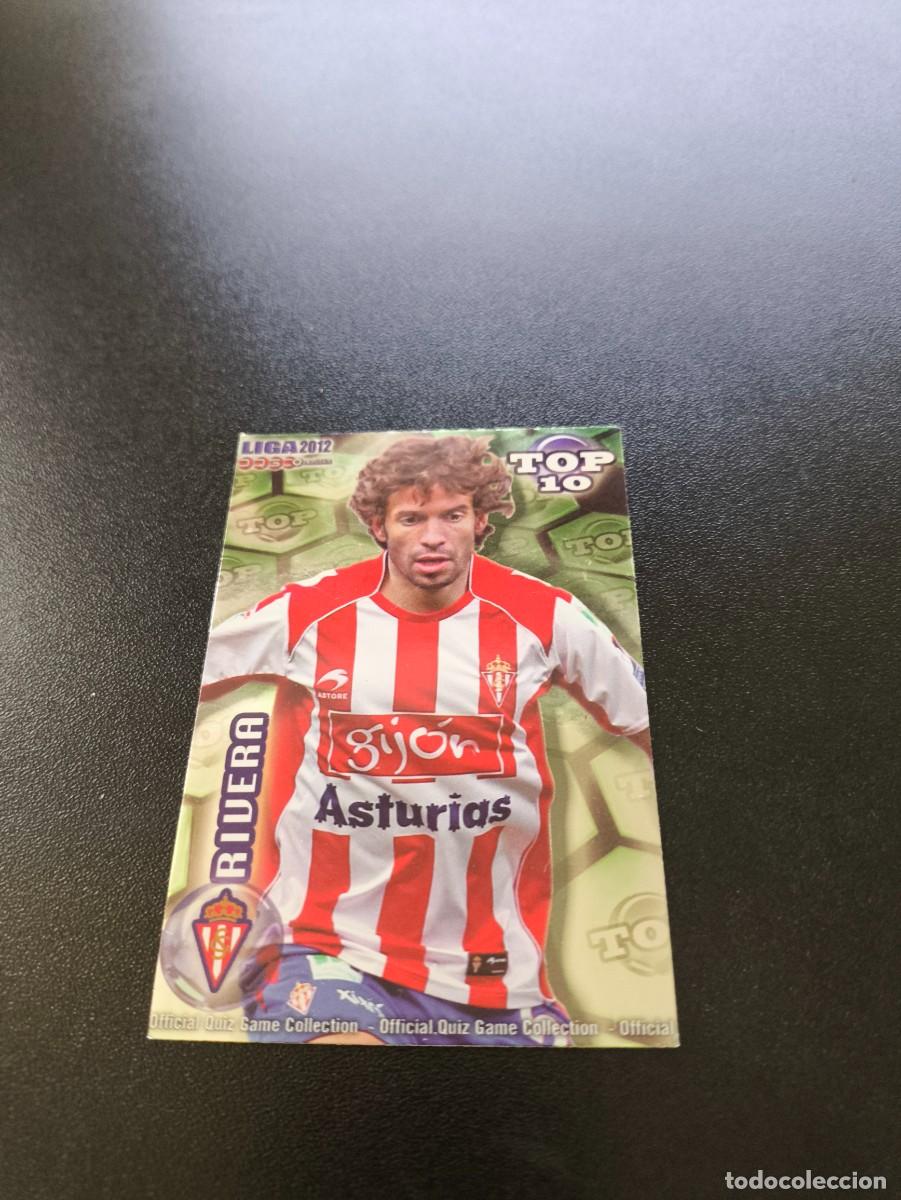 Fu&szlig;ball-Sticker: 618 RIVERA SPORTING DE GIJON VERDE TOP 10 MUNDICROMO LIGA 2011 2012 11 12 NO PANINI ESTE MEGACRACKS