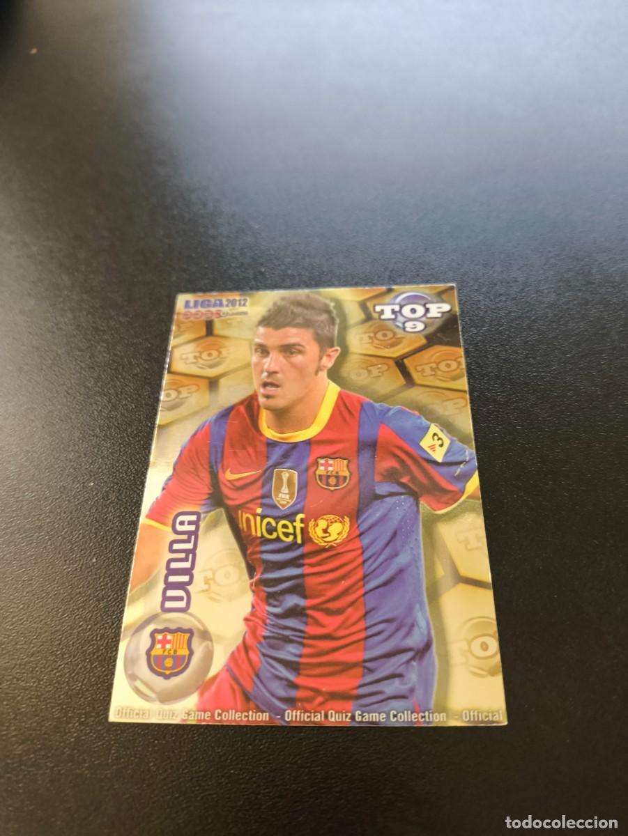 Cromos de F&uacute;tbol: 622 DAVID VILLA BARCELONA DORADO TOP 10 MUNDICROMO LIGA 2011 2012 11 12 NO PANINI ESTE MEGACRACKS
