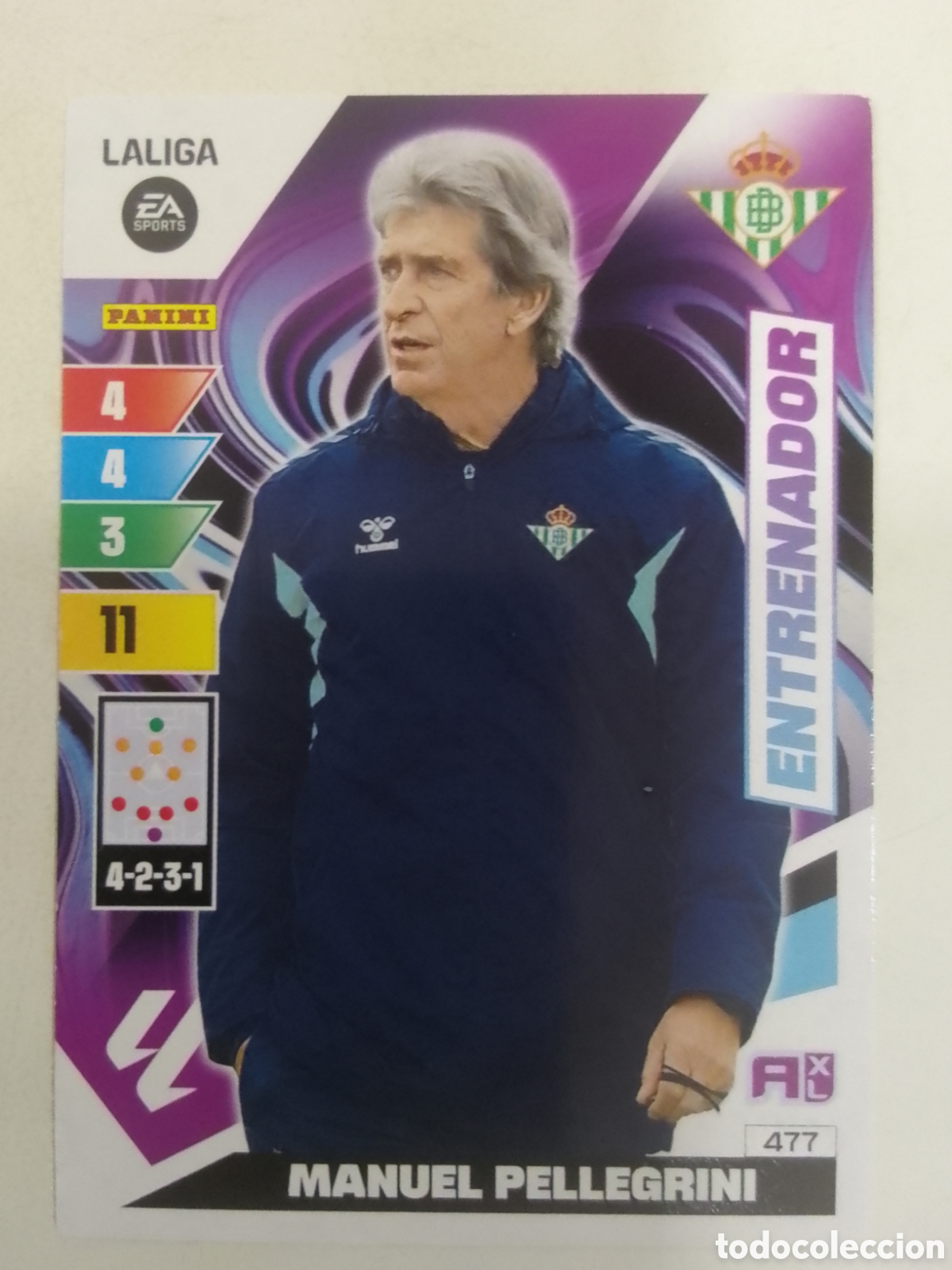 Cromos de F&uacute;tbol: Adrenalyn XL 2023-24 n&deg; 477 Manuel Pellegrini &bull; Betis.
