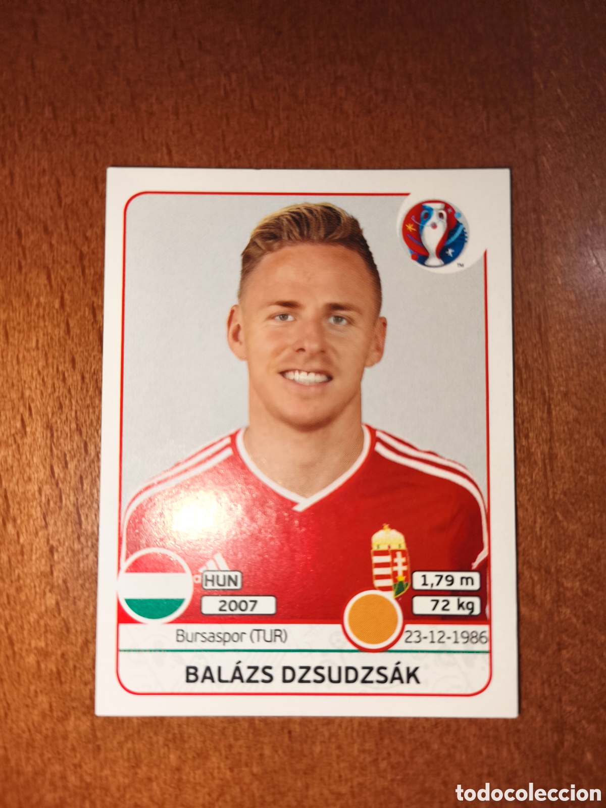 Cromos de F&uacute;tbol: Balazs Dzsudzsak n&deg;673 UEFA Euro 2016 Hungr&iacute;a