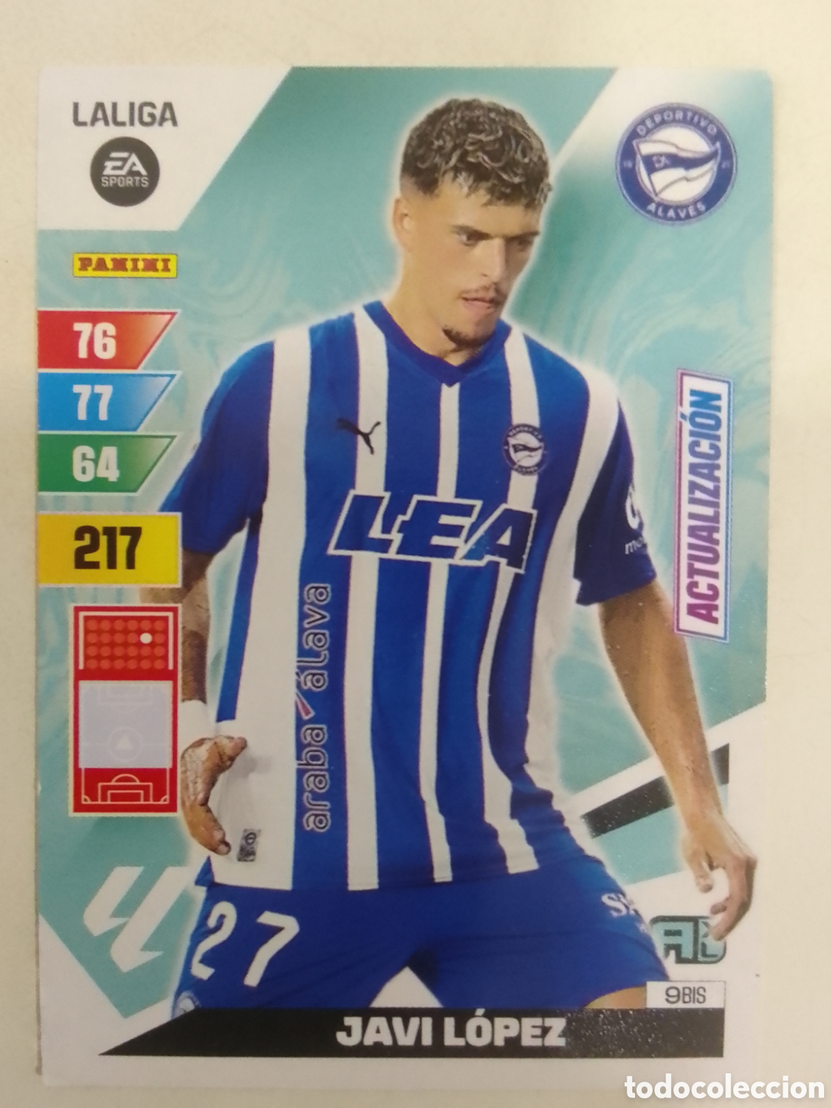 Cromos de F&uacute;tbol: Adrenalyn XL 2023-24 n&deg; 9 BIS Javi L&oacute;pez &bull; Alav&eacute;s. ACTUALIZACI&Oacute;N.