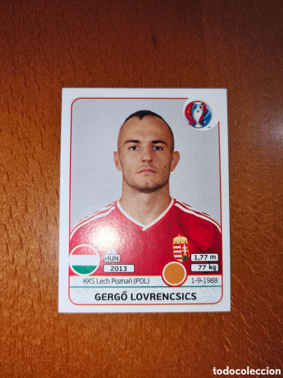 Cromos de F&uacute;tbol: Gergo Lovrencsics n&deg;675 UEFA Euro 2016 Hungr&iacute;a