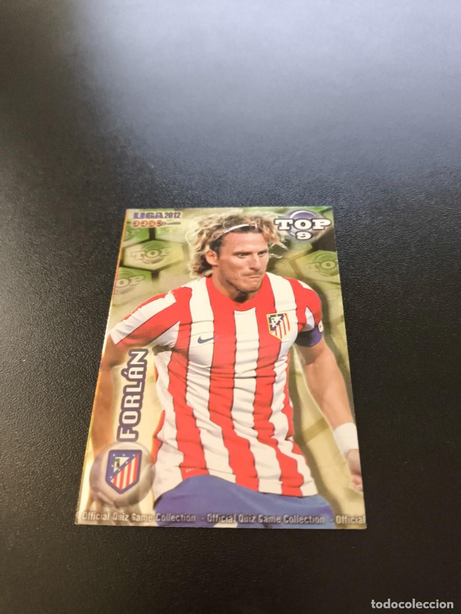 Cromos de F&uacute;tbol: 626 FORLAN BAJA ATLETICO MADRID VERDE TOP MUNDICROMO LIGA 2011 2012 11 12 NO PANINI ESTE MEGACRACKS