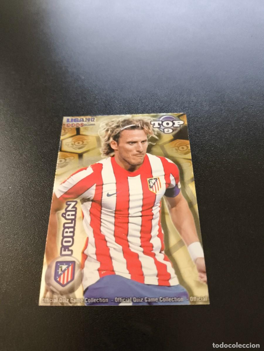 Cromos de F&uacute;tbol: 626 FORLAN BAJA ATLETICO MADRID DORADO TOP MUNDICROMO LIGA 2011 2012 11 12 NO PANINI ESTE MEGACRACKS