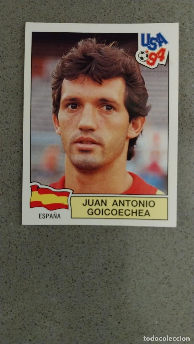 Cromos de F&uacute;tbol: JUAN ANTONIO GOICOECHEA 194 ESPA&Ntilde;A TRASERA VERDE MUNDIAL USA 94 1994 SIN PEGAR NUNCA PEGADO