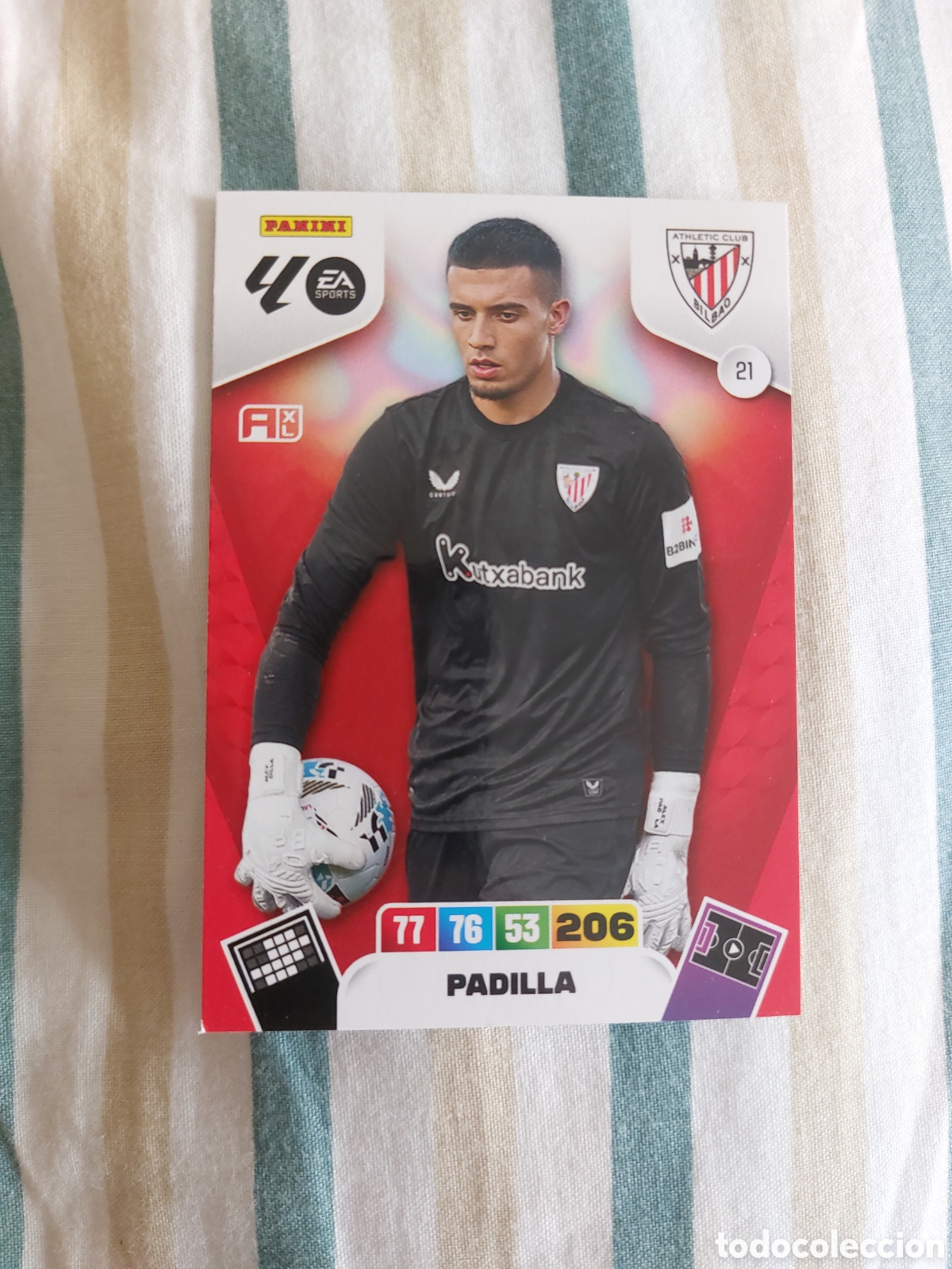 Fu&szlig;ball-Sticker: 21 PADILLA ATHLETIC BILBAO LIGA ADRENALYN XL 2025 2026 25 26
