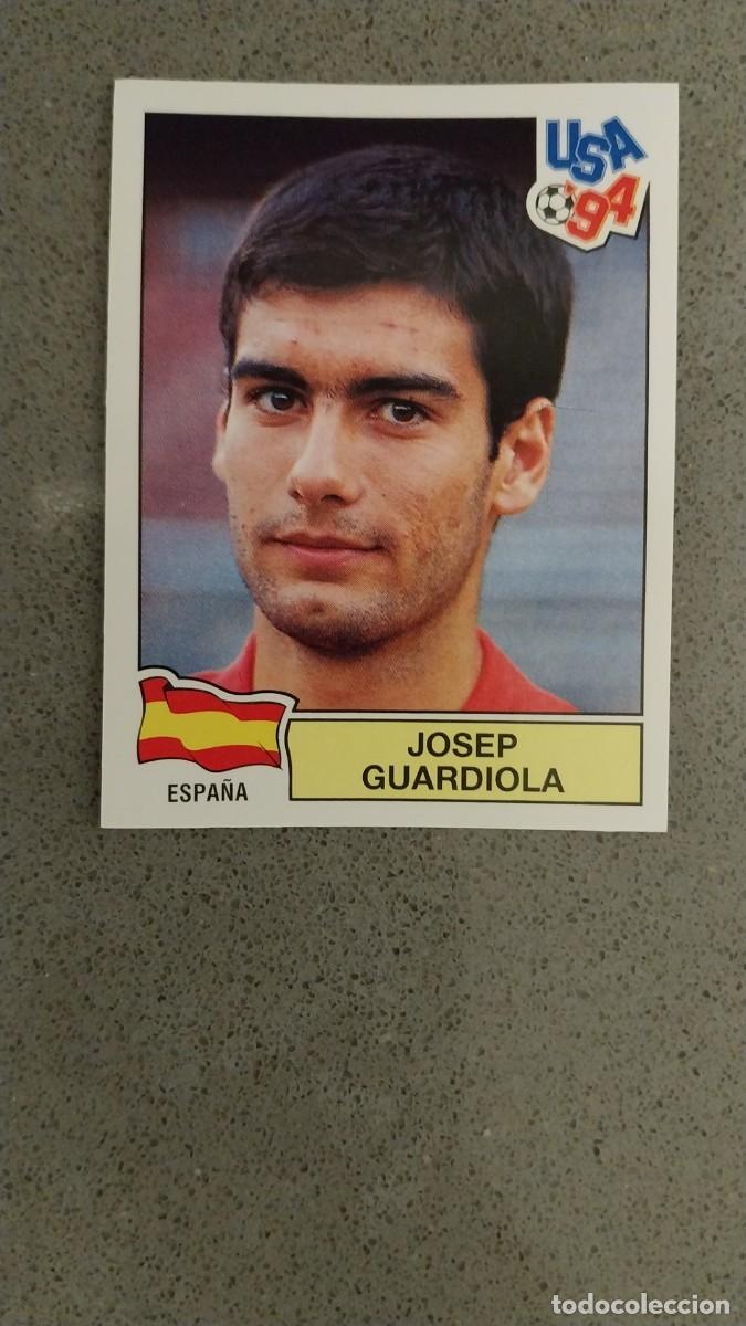Cromos de F&uacute;tbol: JOSEP GUARDIOLA 188 ESPA&Ntilde;A TRASERA VERDE MUNDIAL USA 94 1994 SIN PEGAR NUNCA PEGADO
