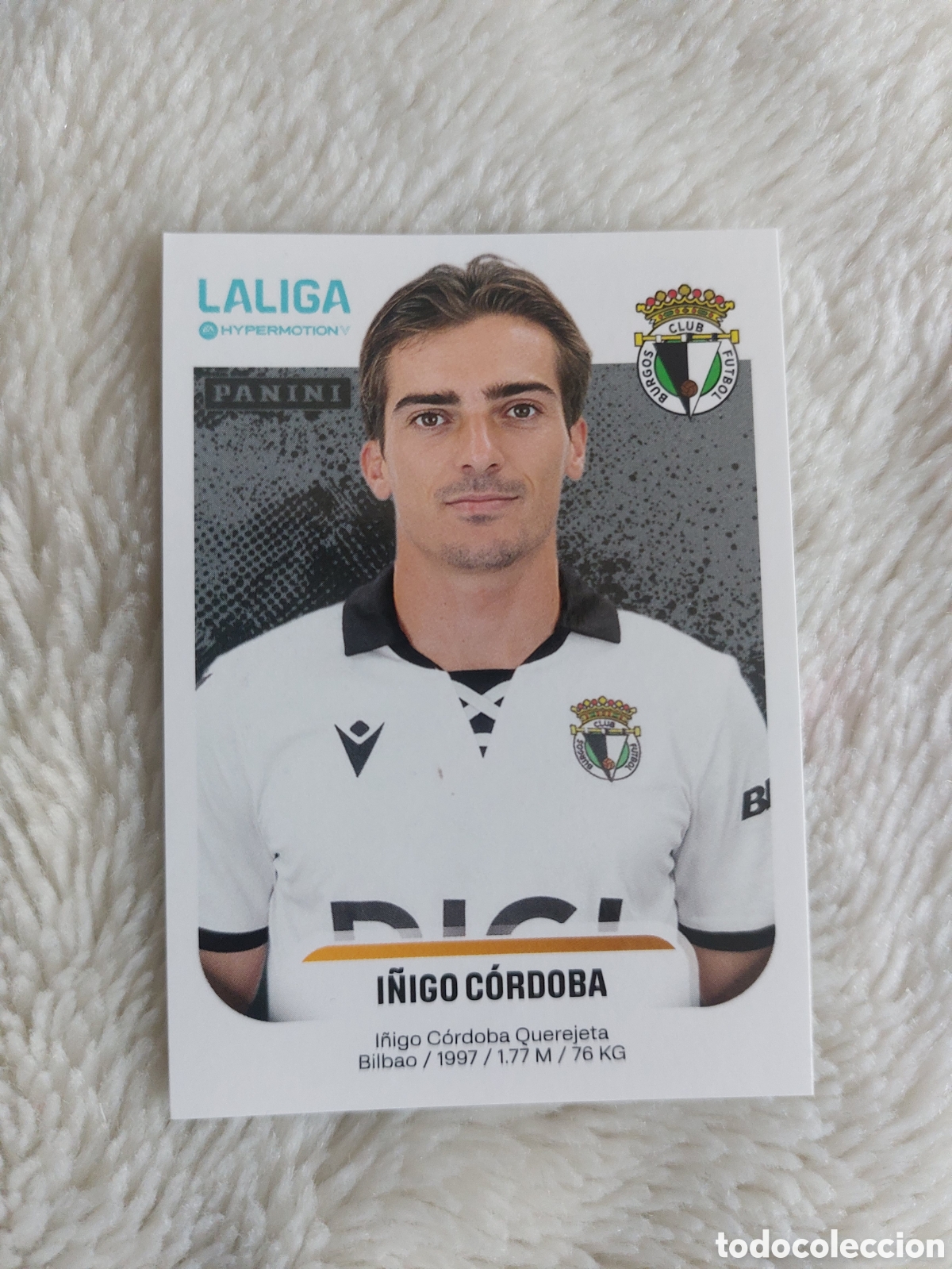 Cromos de F&uacute;tbol: 72 I&Ntilde;IGO CORDOBA BURGOS PANINI LIGA HYPERMOTION 25 26 2025 2026