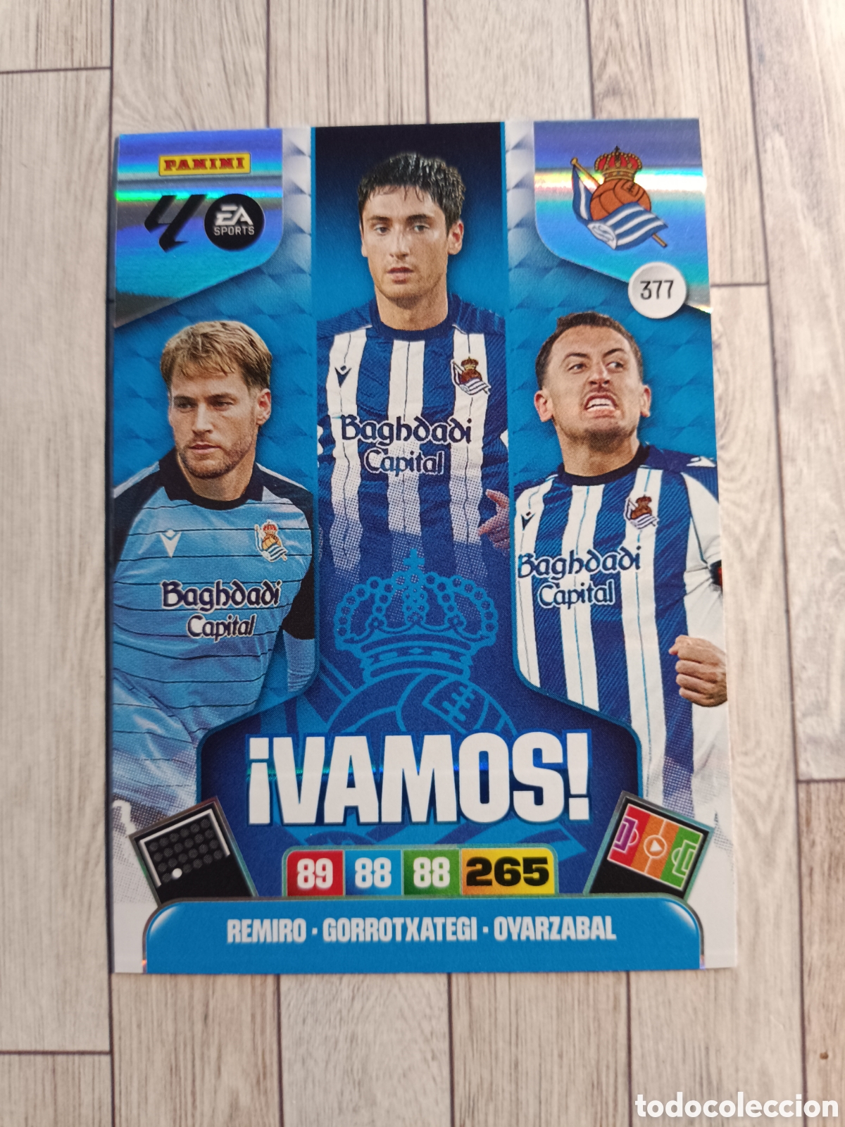 Cromos de F&uacute;tbol: 377 VAMOS REAL SOCIEDAD OYARZABAL REMIRO GORROTXATEGI ADRENALYN XL LIGA 2025 2026 PANINI 25 26