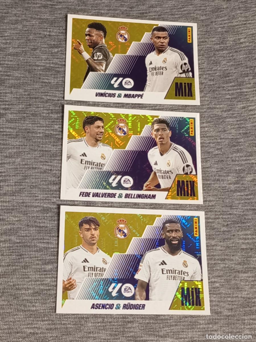 Cromos de F&uacute;tbol: Liga este 25 26 Panini LOTE 3.MIX DEL REAL MADRID CON MBAPPE nuevos sin pegar
