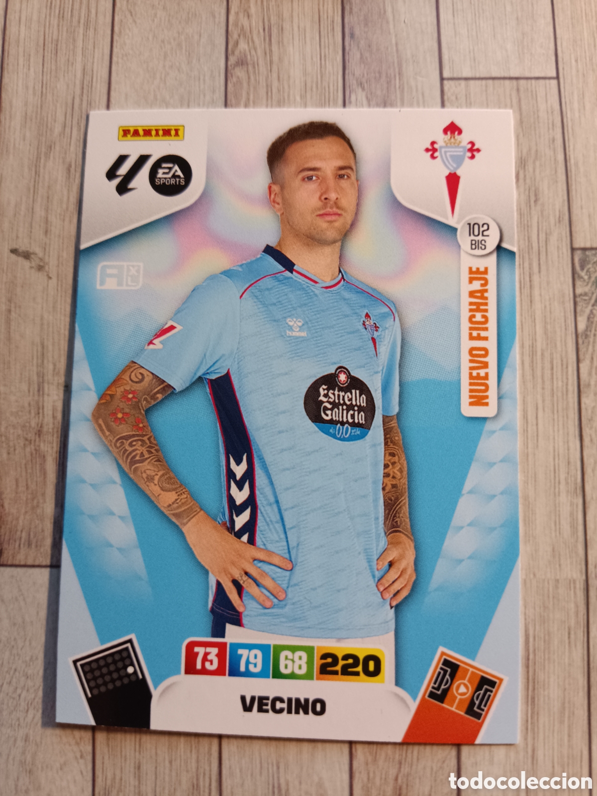 Cromos de F&uacute;tbol: 102 BIS VECINO REAL CLUB CELTA NUEVO FICHAJE ADRENALYN XL LIGA 2025 2026 PANINI 25 26