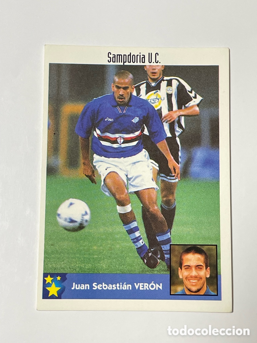 Cromos de F&uacute;tbol: Juan Sebastian Ver&oacute;n Sampdoria Panini Los mejores equipos de Europa 1997/98 #234
