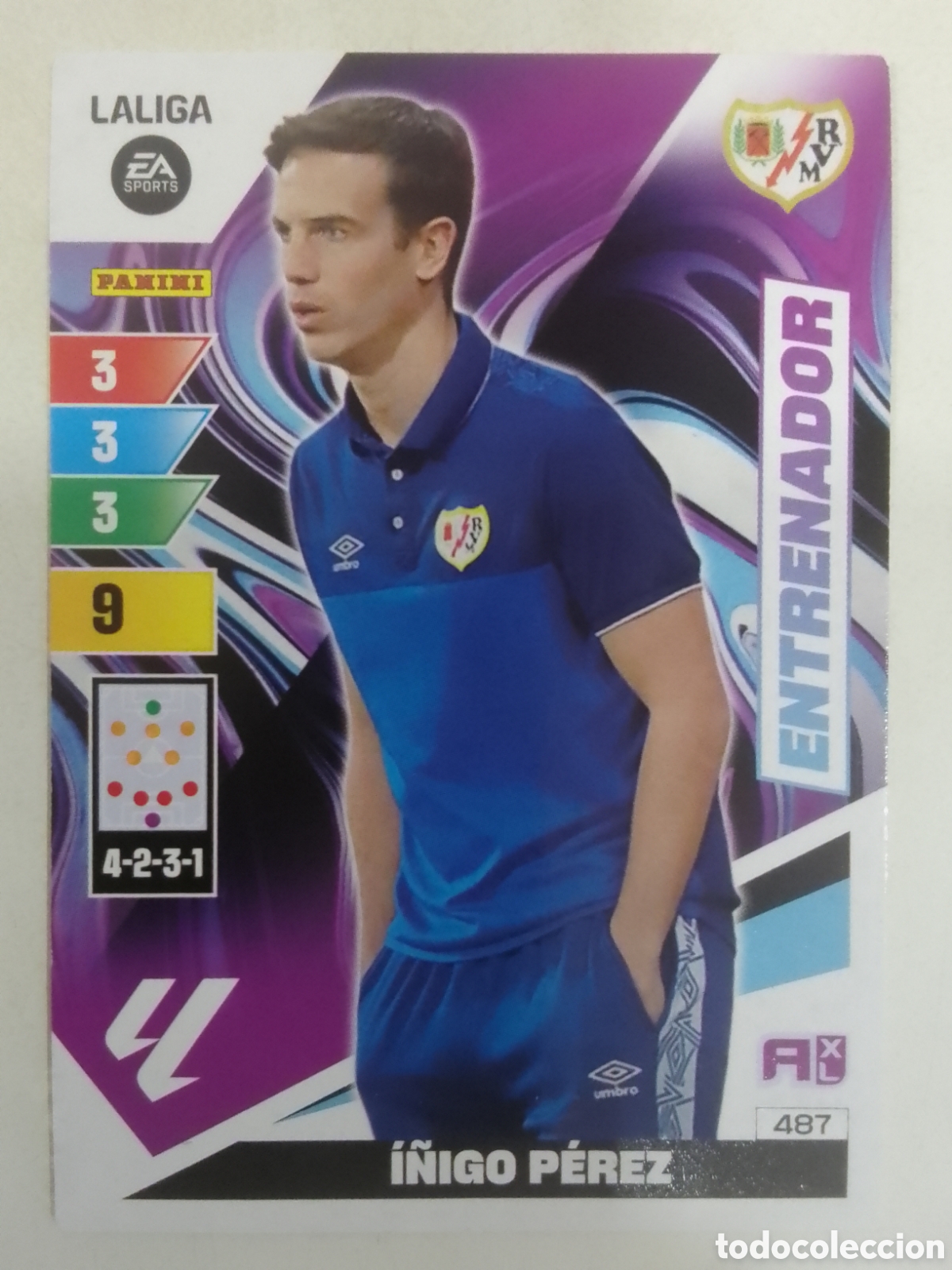 Cromos de F&uacute;tbol: Adrenalyn XL 2023-24 n&deg; 487 &Iacute;&ntilde;igo P&eacute;rez &bull; Rayo Vallecano.