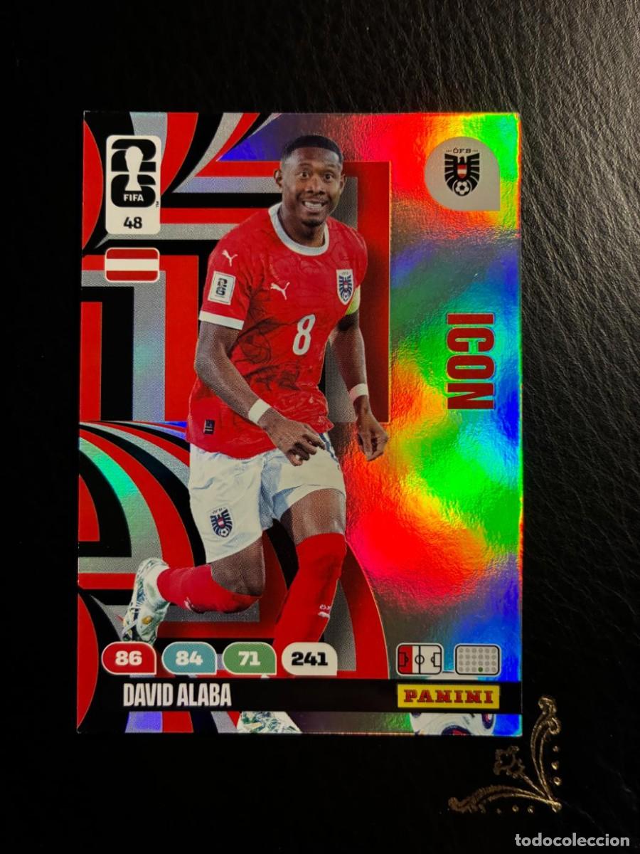 Cromos de F&uacute;tbol: 48 DAVID ALABA AUSTRIA ICON FIFA WORLD CUP ADRENALYN MUNDIAL 2026 26 PANINI