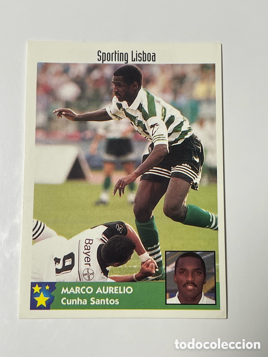 Cromos de F&uacute;tbol: Marco Aurelio Sporting de Lisboa Panini Los mejores equipos de Europa 1997/98 #243