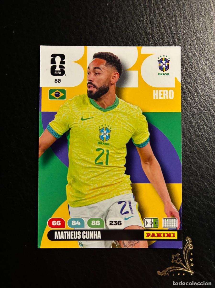 Cromos de F&uacute;tbol: 80 MATHEUS CUNHA BRASIL FIFA WORLD CUP ADRENALYN MUNDIAL 2026 26 PANINI