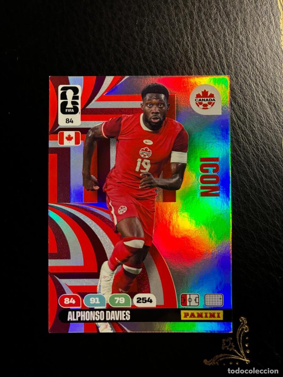 Cromos de F&uacute;tbol: 84 ALFHONSO DAVIES CANADA ICON FIFA WORLD CUP ADRENALYN MUNDIAL 2026 26 PANINI