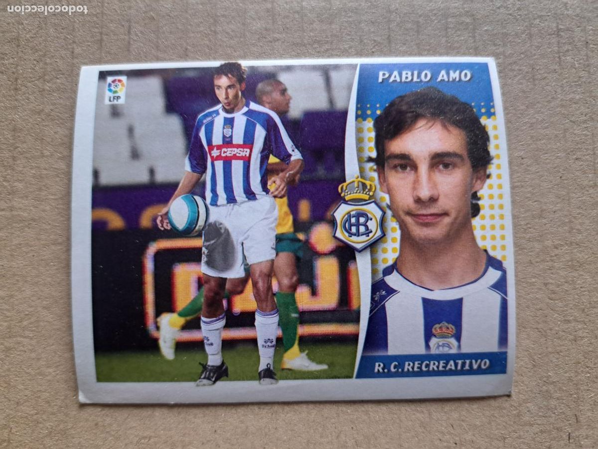 Cromos de F&uacute;tbol: ESTE 06-07 2006 2007 PABLO AMO RECREATIVO HUELVA COLOCA NUNCA PEGADO