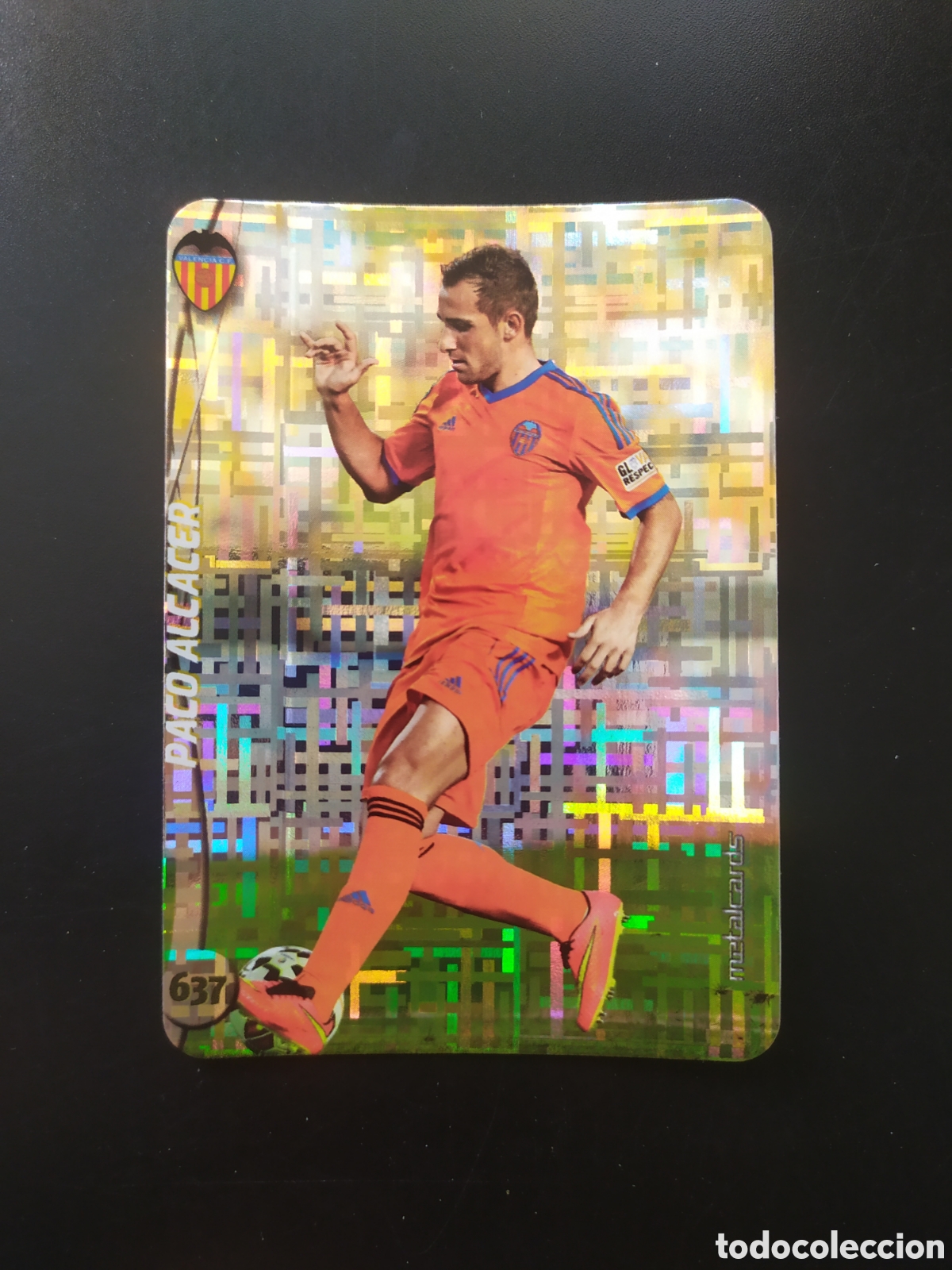 Cromos de F&uacute;tbol: Mundicromo fichas Liga 2014 2015 14 15 Paco Alcacer top brillo tetris n&deg; 637 Valencia