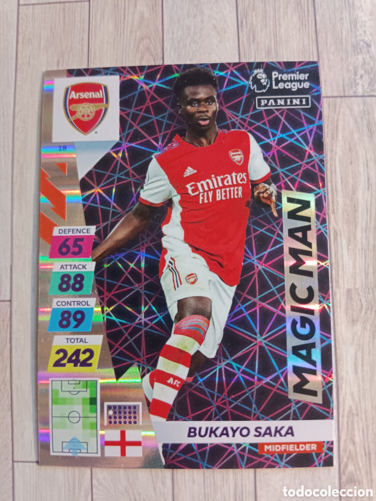 Cromos de F&uacute;tbol: 18 SAKA MAGIC MAN ARSENAL PLUS ADRENALYN XL PREMIER LEAGUE 2021 2022 PANINI 21 22