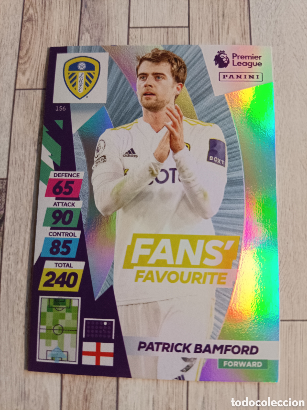 Cromos de F&uacute;tbol: 156 PATRICK BAMFORD LEEDS FANS FAVOURITE PLUS ADRENALYN XL PREMIER LEAGUE 2021 2022 PANINI 21 22