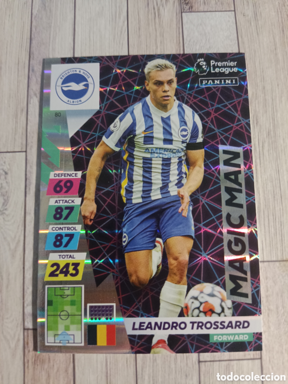 Cromos de F&uacute;tbol: 80 TROSSARD MAGIC MAN BRIGTHON PLUS ADRENALYN XL PREMIER LEAGUE 2021 2022 PANINI 21 22
